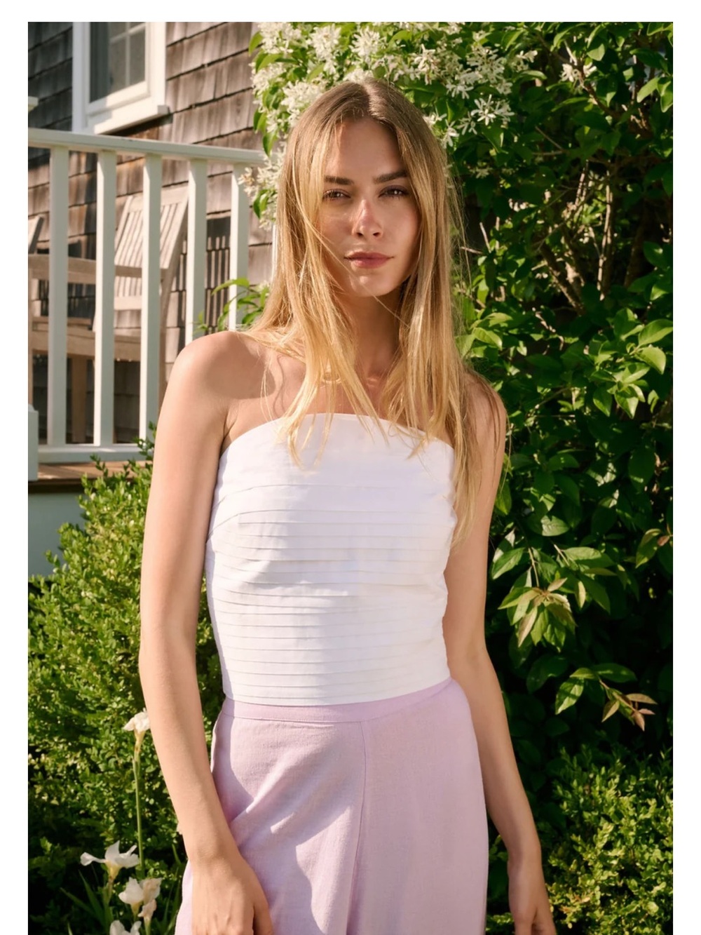 Julia Amory NWT Layla strapless pleated top